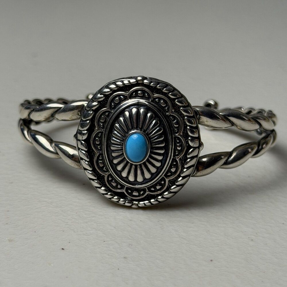 Carolyn Pollack Relios Turquoise Concho Interchangeable Cuff
